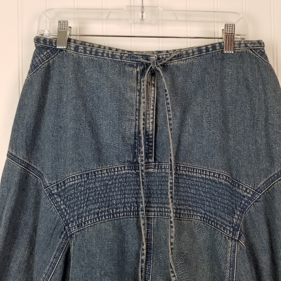 Asymmetrical Denim Skirt - Picture 3 of 8